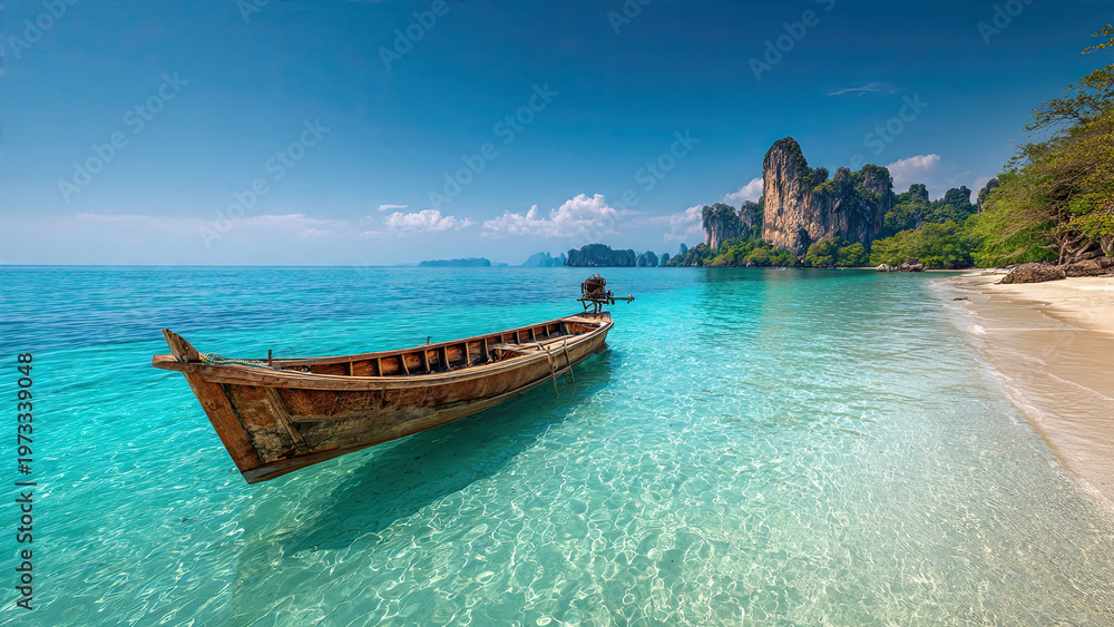 Obraz premium boat on the beach