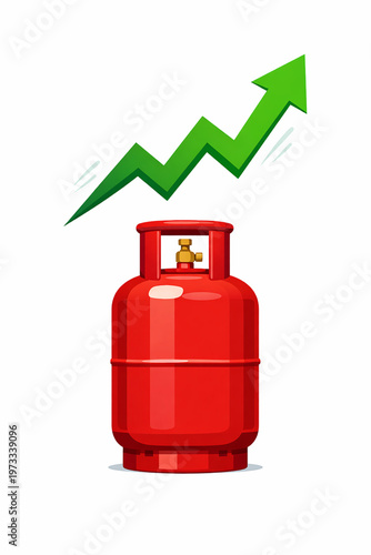 Vector illustration of an LPG price hike