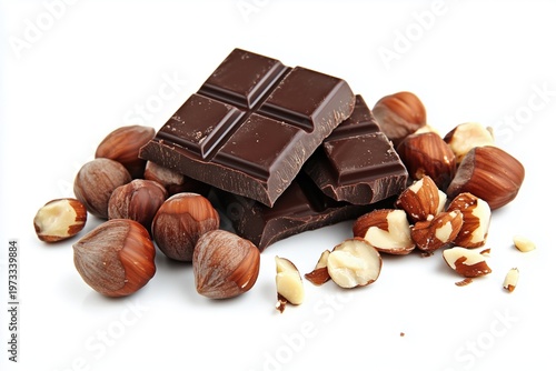 Dark chocolate with hazelnuts