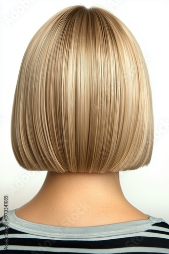 Blonde bob wig back view