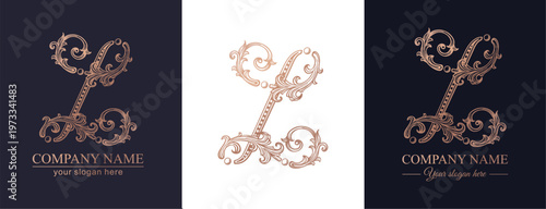 Logo monogram letter L in refined ornamental style. Clean elegant logotype for personal brand, business and corporate identity.