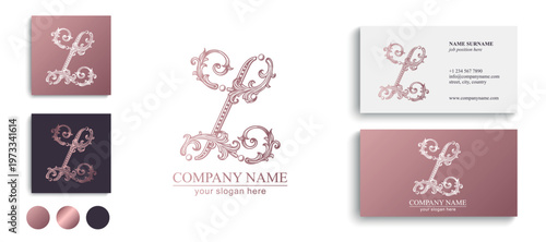Logo monogram letter L in refined ornamental style. Clean elegant logotype for personal brand, business and corporate identity.