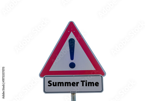 Sign Summer Time isolated on white
