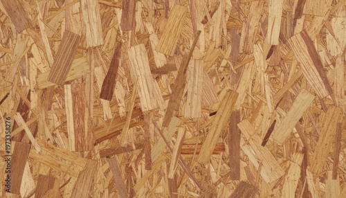 Rustic plywood texture background, OSB wood chipboard panel surface, warm brown timber pattern for construction design