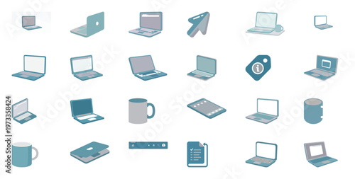 Collection of Isometric Technology and Office