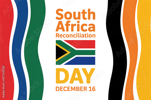 South africa reconciliation day on december 16 with flag colors