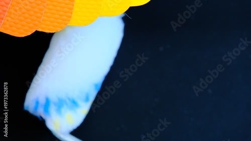 Sample of PVC Polymer Vinyl with Paint roller, Material design color palette layout, RAL color system