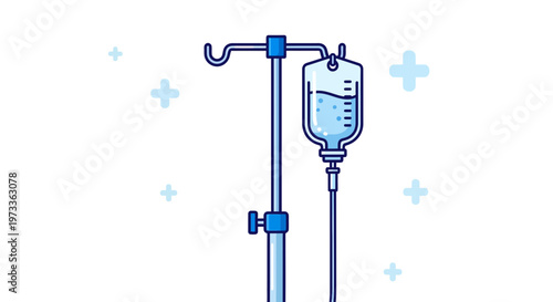 Medical IV Drip Bag and Stand, Healthcare Infusion Therapy, Hospital Equipment