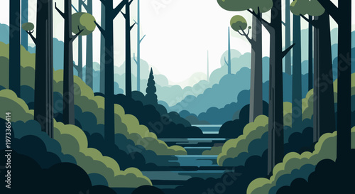 A modern, abstract cityscape illustration evokes a sense of quiet ambition and urban possibilities, perfect for business presentations or digital mark