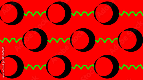 Abstract Composition: A visually striking and modern graphic, with its clean lines, vibrant colors, and dynamic interplay of shapes.