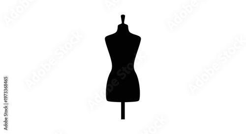 Black female dress form mannequin figure.