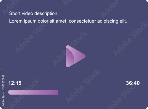 Modern video player interface displaying a paused video with a progress bar