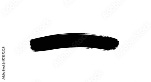 Black brush stroke on white background.