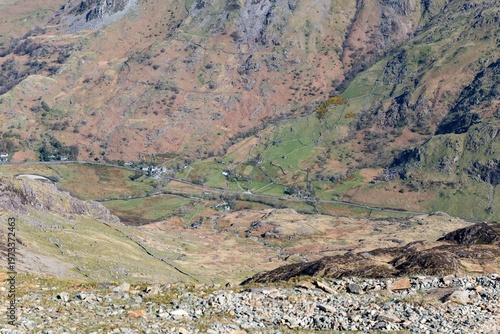 Wallpaper Mural View from Mount Snowdon of the Llanberis pass in Snowdonia National Park Torontodigital.ca