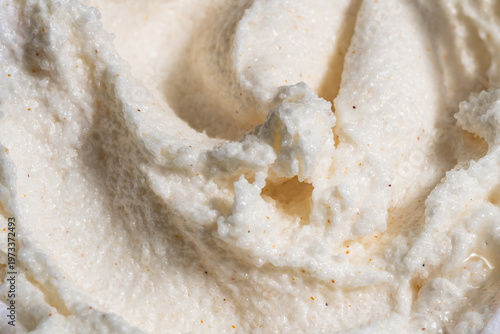 Billede på lærred Creamy Whipped Sugar Body Scrub Texture Close-up