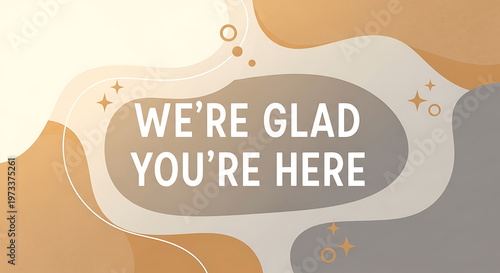 Welcome message, abstract background, modern design, colorful texture