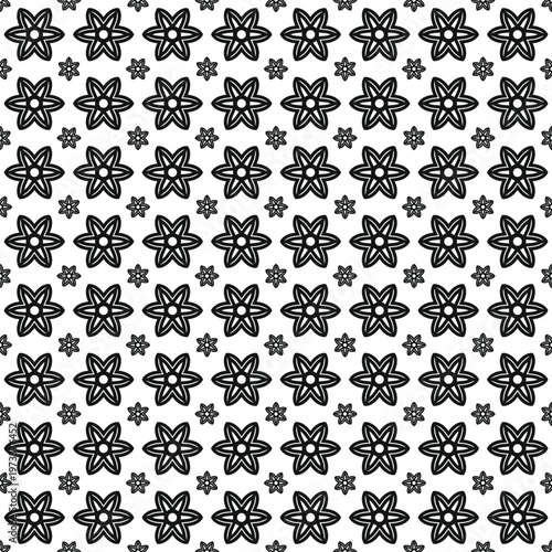 Black and white seamless abstract pattern background and backdrop grayscale ornamental design
