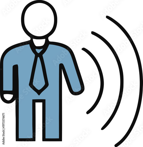 Professional Speaker Icon Broadcasting Voice Communication Business Concept