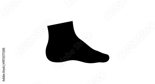 Black Crew Sock Footwear Accessory.