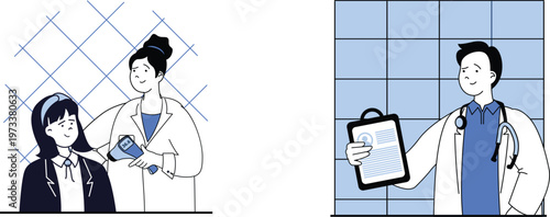 Medical consultation and examination between professionals and patients