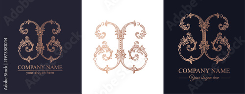 Logo monogram letter X in refined ornamental style. Clean elegant logotype for personal brand, business and corporate identity.