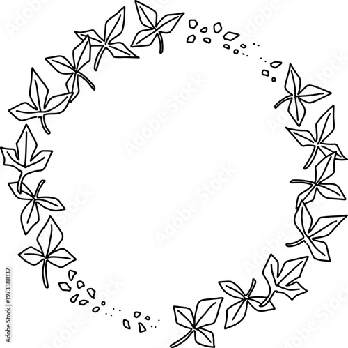 Elegant Floral Wreath Vector Frame Design Element. Hand-Drawn Botanical Border for Wedding Invitations, Logos, Branding, and Stationery.