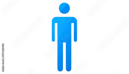 Male restroom symbol icon in circle representing public facility signage for bathroom identification vector