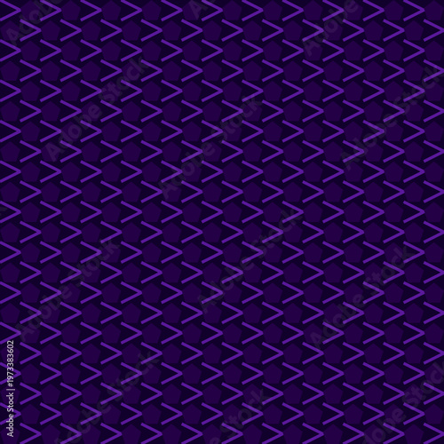 Geometric Chevron Pattern: An abstract, symmetrical pattern of chevron elements, rendered in gradient shades of violet on dark background, inviting a sense of modernity and visual texture. 