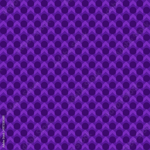Geometric Mosaic: A close-up view of an intricate pattern comprised of geometric shapes, creating a visually compelling design with the repetition of geometric shapes and shades of purple.