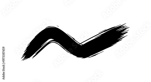 Black mascara brush stroke isolated.