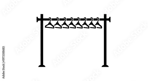 Black metal coat rack stand.