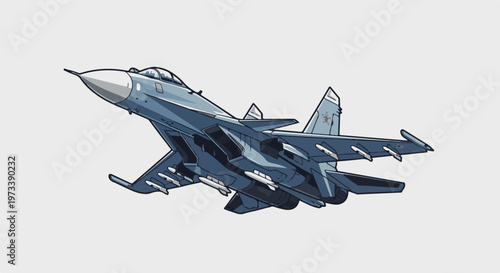 Stylized pixel art of a fighter jet in flight, loaded with missiles