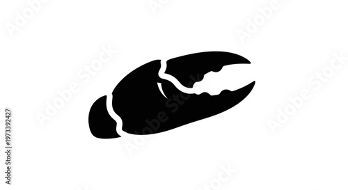 Black silhouette of a lobster claw.