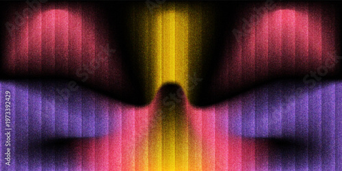 Purple Neon Ribbed Gradient Ripple Reflection Background