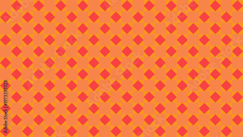 Geometric Grid in Orange and Red: An abstract pattern of repeating diamond shapes in vibrant orange and red hues, offering a visually dynamic and modern design aesthetic. 
