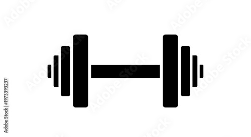 Dumbbell Icon Fitness Equipment Symbol.