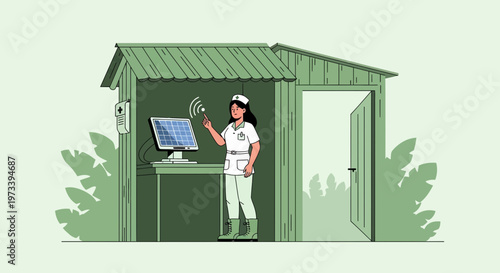 Nurse uses solar-powered technology in remote clinic for healthcare access