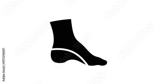 Black Sock with White Trim.