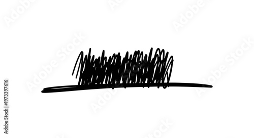 Black scribble on white background.