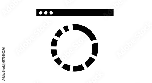 Loading animation circular progress bar.