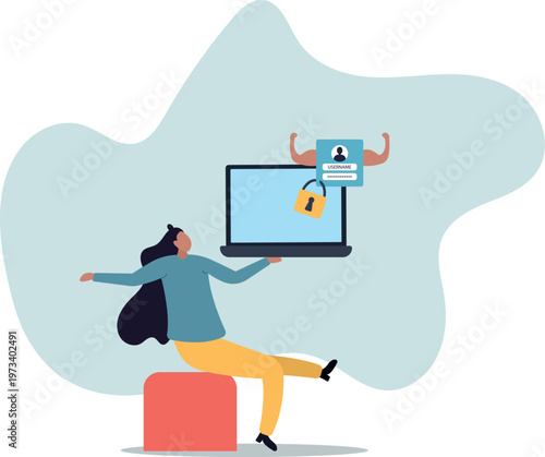 Strong password, security, safety or protection strength, firewall technology, privacy or digital defense system,human life and situation.