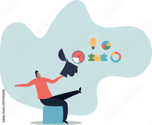 Cognitive ability skill to think and process solution or idea to solve problem in timely manner, intelligence,human life and situation.