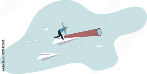 Business vision to see opportunity or strategy, discovery or visionary to look forward .human life and situation.