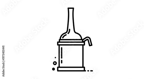 Distillation apparatus icon, scientific equipment, laboratory glassware, chemistry, science, education, research