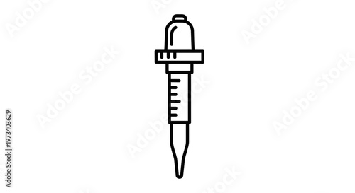 Dropper Pipette Icon, Science and Laboratory Tool, Vector Illustration