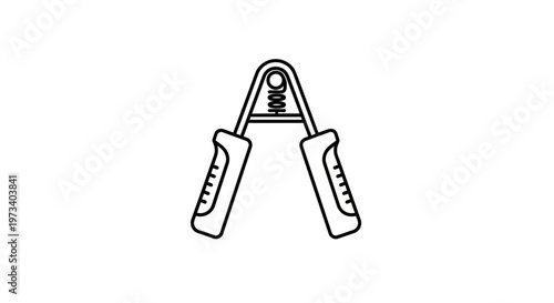 Hand Grip Strengthener Icon, Fitness Equipment, Exercise Tool, Workout Gear, Vector Illustration