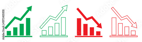Financial charts and graphs illustrating market trends and economic performance
