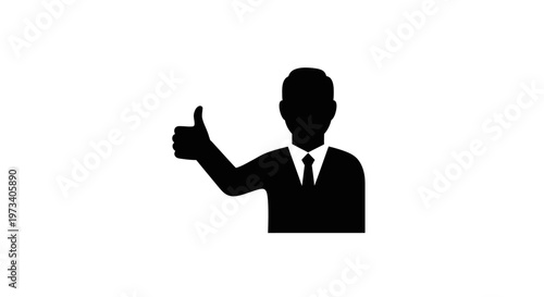Businessman Giving Thumbs Up Gesture.