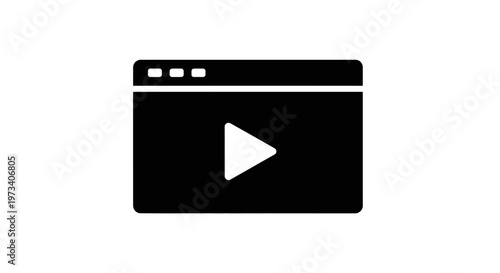 Play button video icon media player.