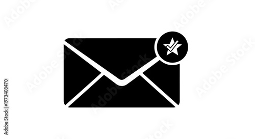Email notification icon with message.